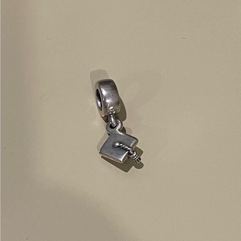 Pandora silver graduation cap charm